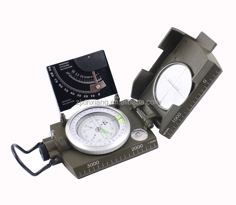 Professional Military Army folding Metal Sighting Compass