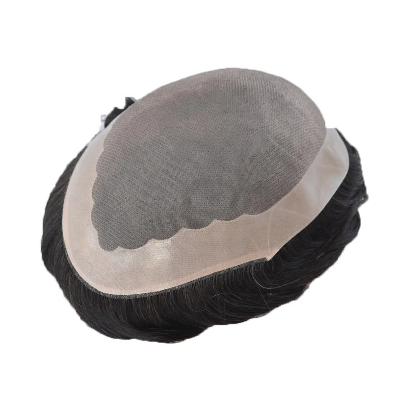 
Durable mono base human hair Men Toupee 