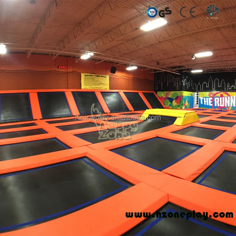China Factory American standard indoor outdoor trampoline park indoor play park with basketball hoop