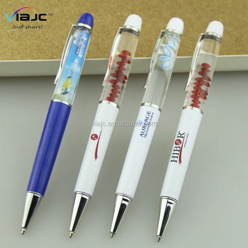 Custom Shape 3D floating Ballpoint Liquid pen
