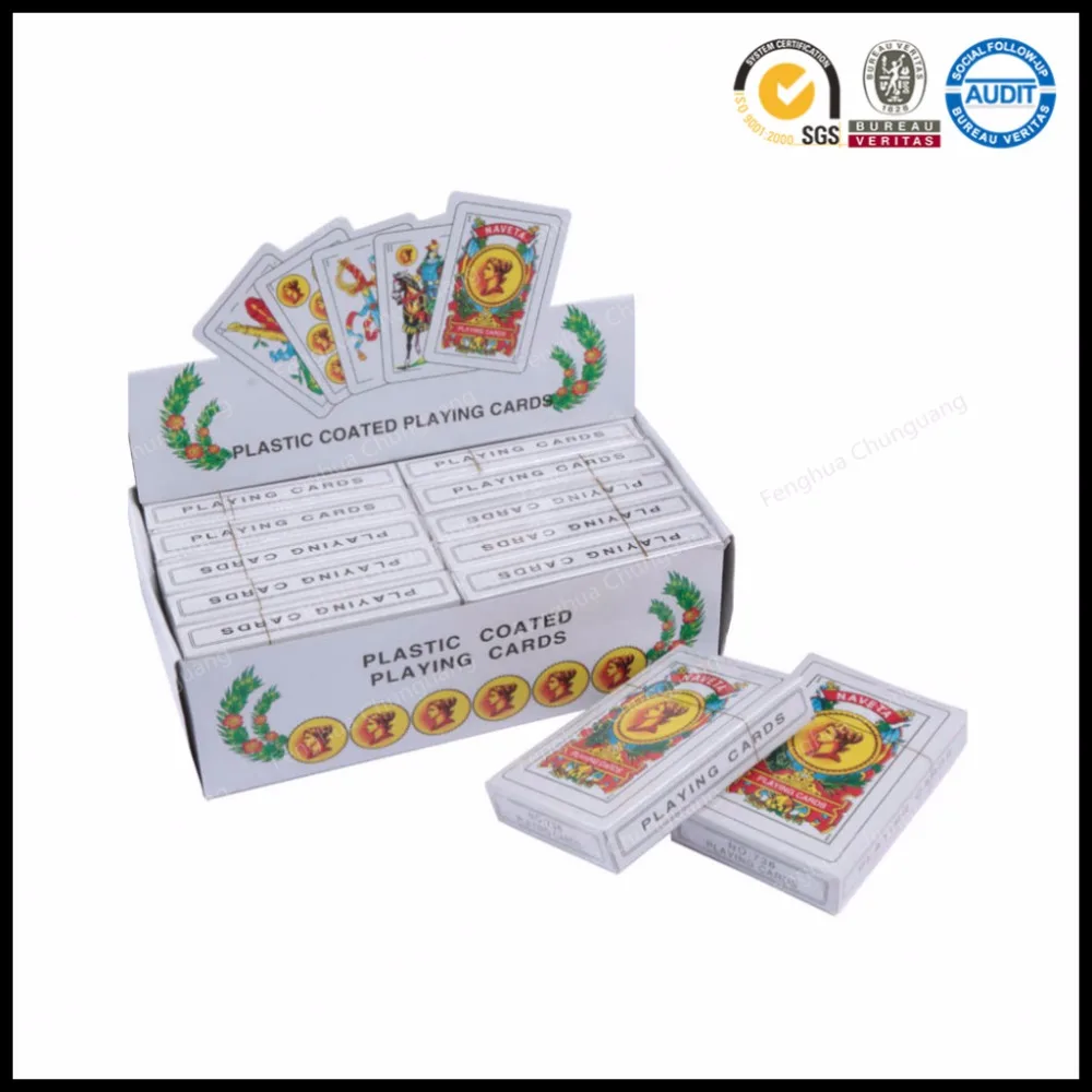 2020 новые бумажные испанские игральные карты с витриной коробкой на заказ