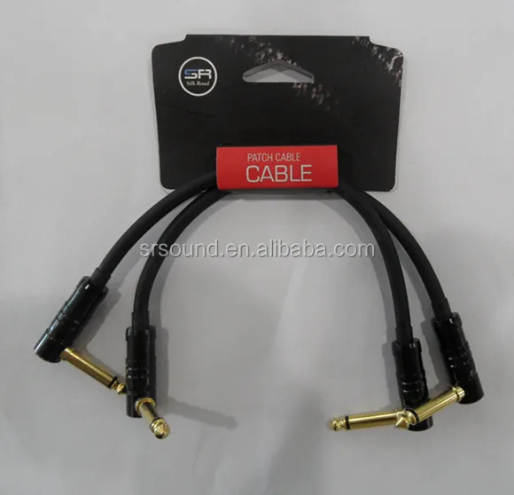 Instrument Effects Pedal Patch Cable  with 1/4 inch (6.35mm), R/A Type TS Connectors
