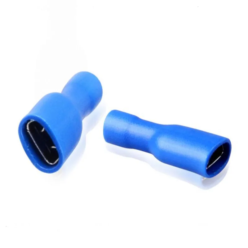 FDFD2-250 insulating Female Insulated Electrical Crimp Terminal 6.3mm Connectors Cable Wire Connector FDFD