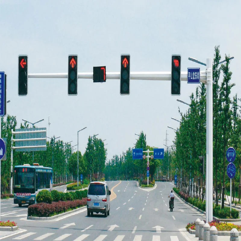 
Octagonal hot dip galvanized tube steel traffic signal light pole 