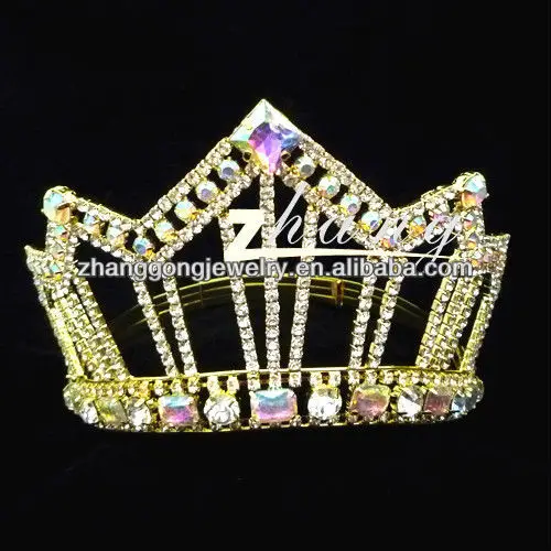 
2013 Fashion Large Ab Crystal Kings pageant crowns 