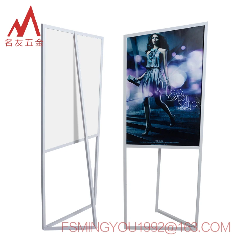 Factory direct adjustable double side advertising tripod poster banner stand
