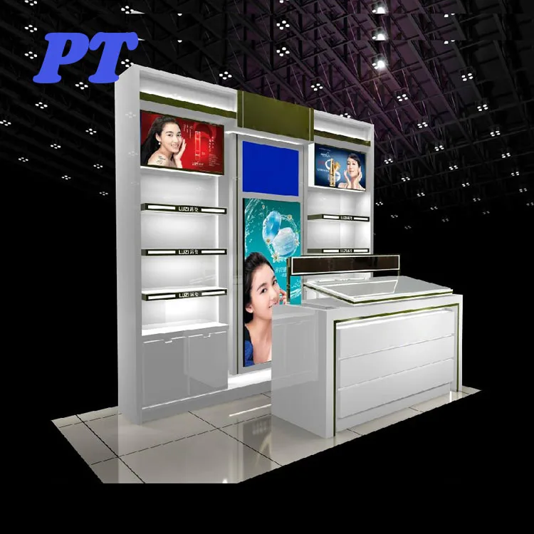cosmetics products display stand, skin care products display cabinet, beauty cosmetic products display racks