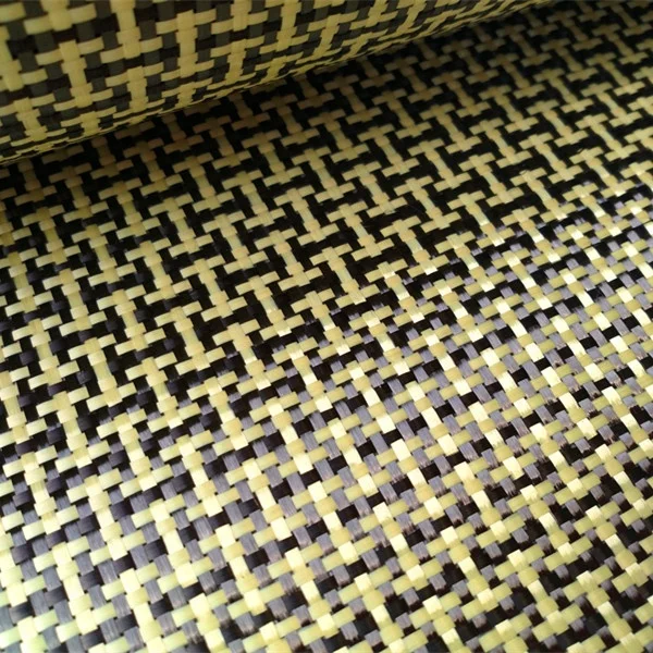 Kevlar Carbon Mixed Weaved Fiber Fabric 200g I-shaped