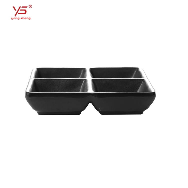 Elegant appearance muslim frosted tableware 100% melamine plate with dividers