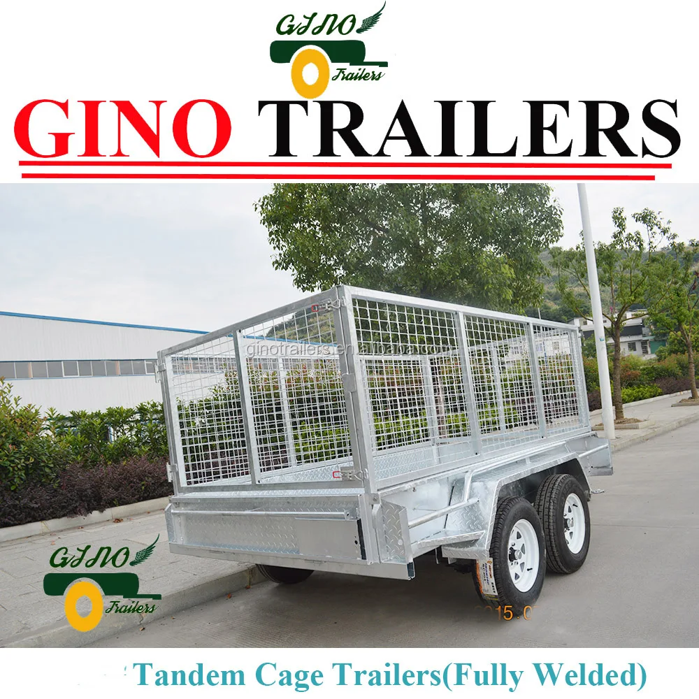 
heavy duty tandem bogie steel cage trailer GN-BT85W 