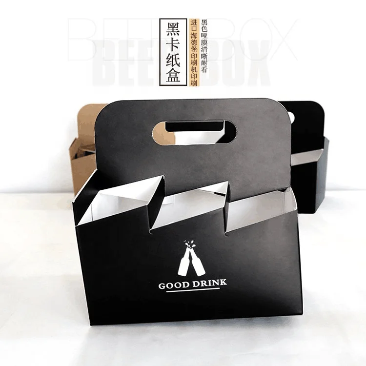 Printing Custom 6pack 4pack Bottles Beer Carrier Corrugated Cardboard Wine Box