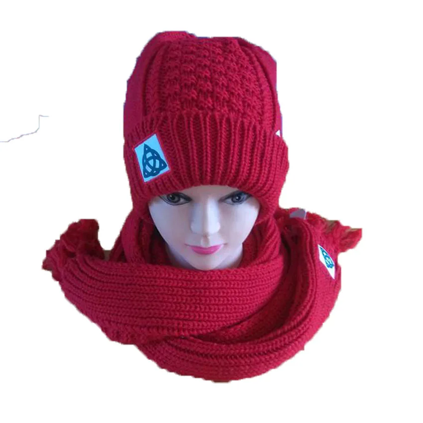 Custom Beanie Winter hats Designer Embroidered Warm with Logo And Scarf Knitted Hat set