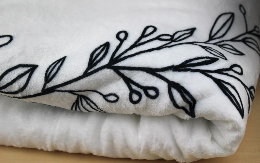 Factory custom thick fleece double side print reversible round shape baby weekly milestone blanket