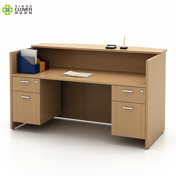European style modern wholesale 2 person white plywood material used small beauty salon reception desk