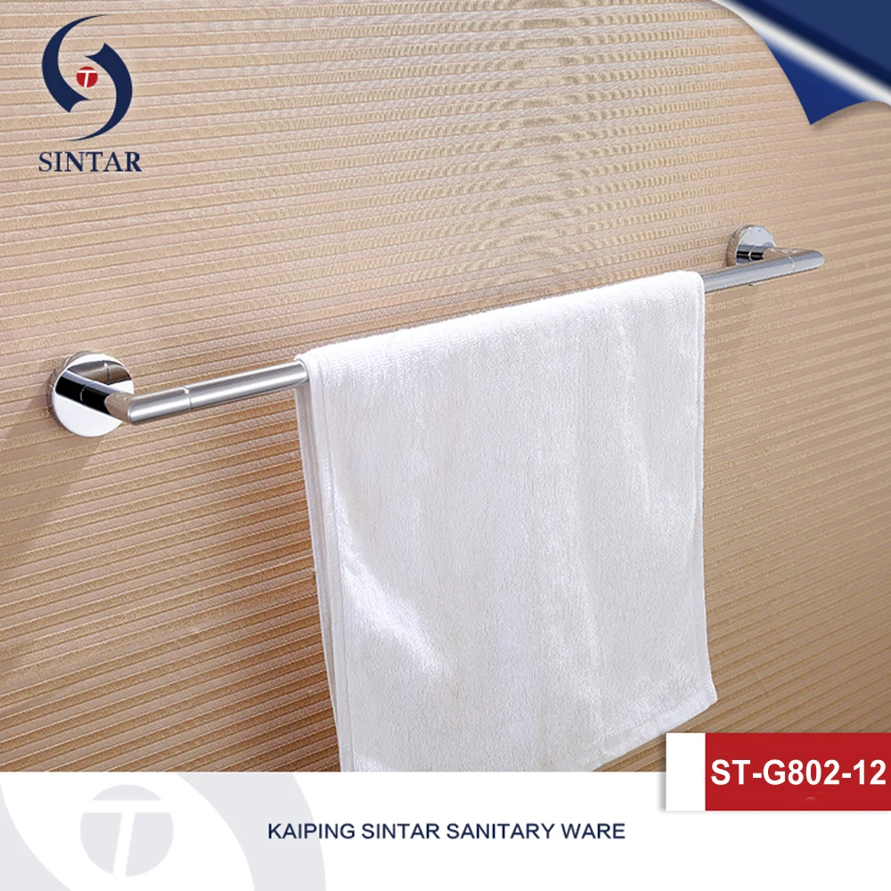 
Zinc alloy Bathroom accessories Single towel bar Chrome Towel rail Factory price 