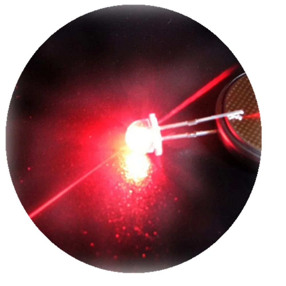 160 Degree 620nm - 625nm 0.06W 8lm 5mm Red Strawhat Led Lamp for Fresh Meat Lamp