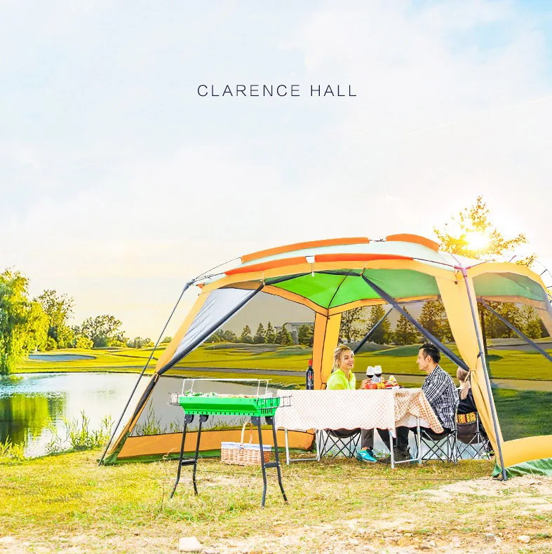 
Outdoor pergola camping 8-10 people barbecue awning portable folding beach canopy tent 