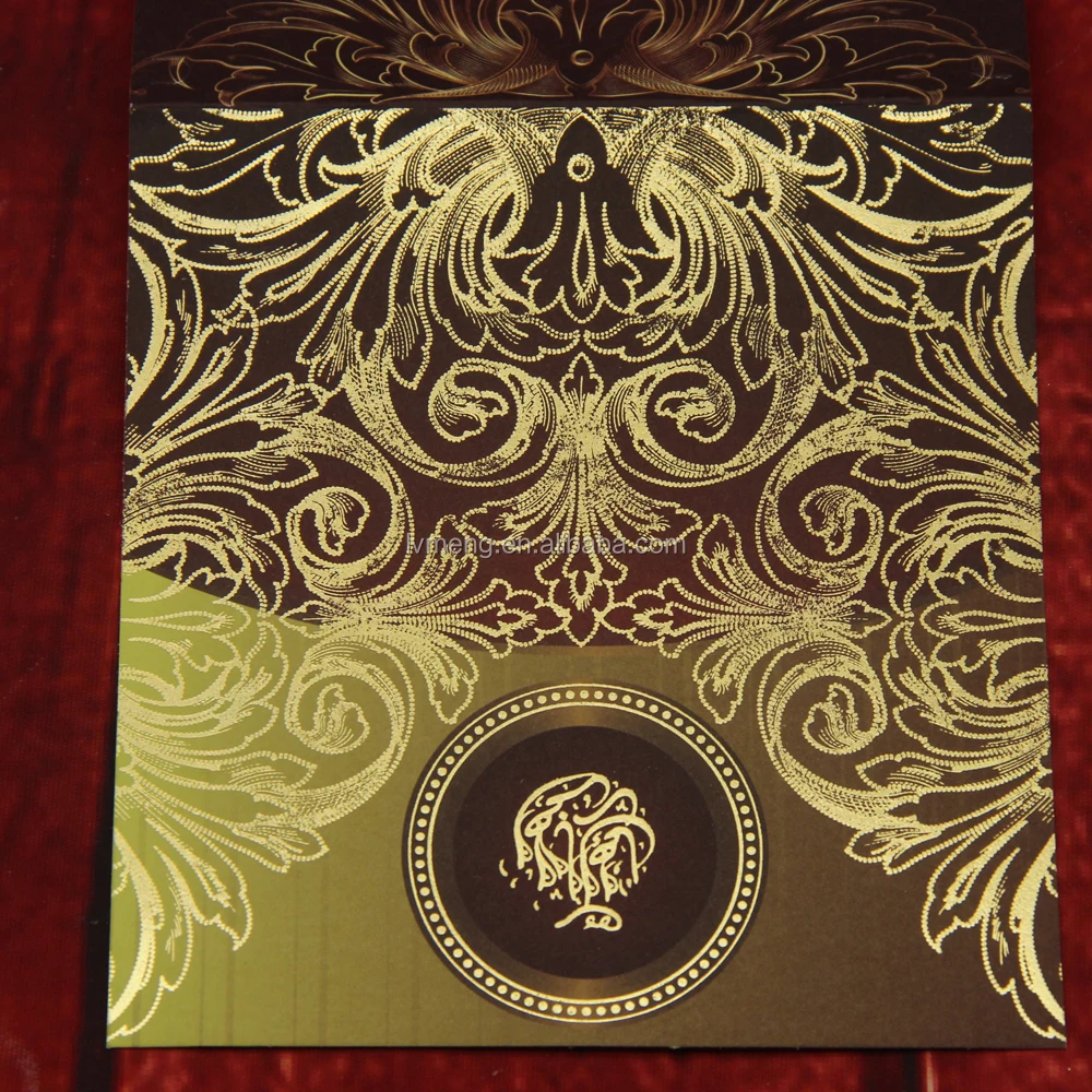 
Unique Design yemen Wedding Invitation Cards with match envelopes cheap price Yiwu factory 