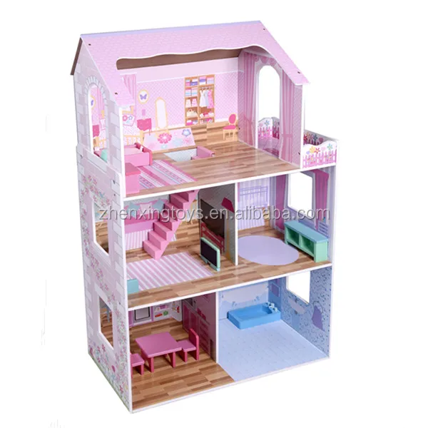 Wooden miniature decorative doll house