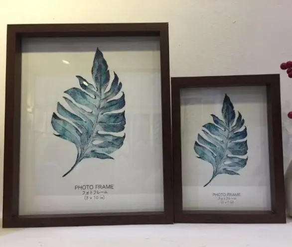 Высококачественная Современная 3D тень MDF деревянная фоторамка образец растения насекомое дисплей для украшения дома