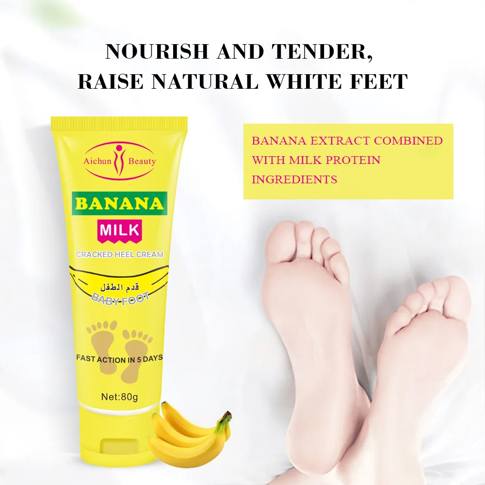 banana milk  foot cream care prevent dry crack repair moisturize moisturizing hand foot nourishing cream