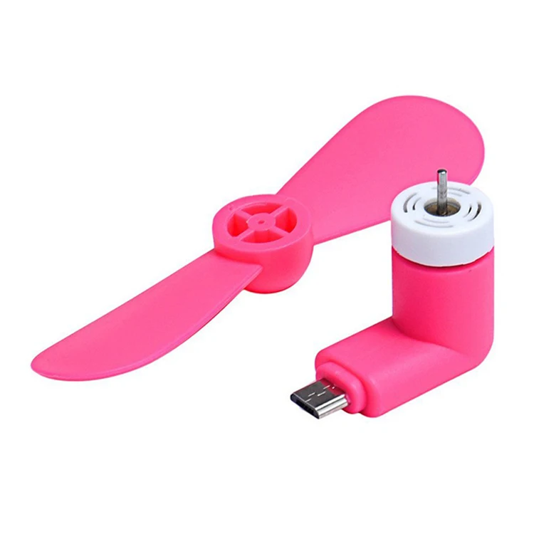 Портативный Электрический вращающийся мини-вентилятор OTG Micro USB для мобильного телефона iPhone Samsung Android