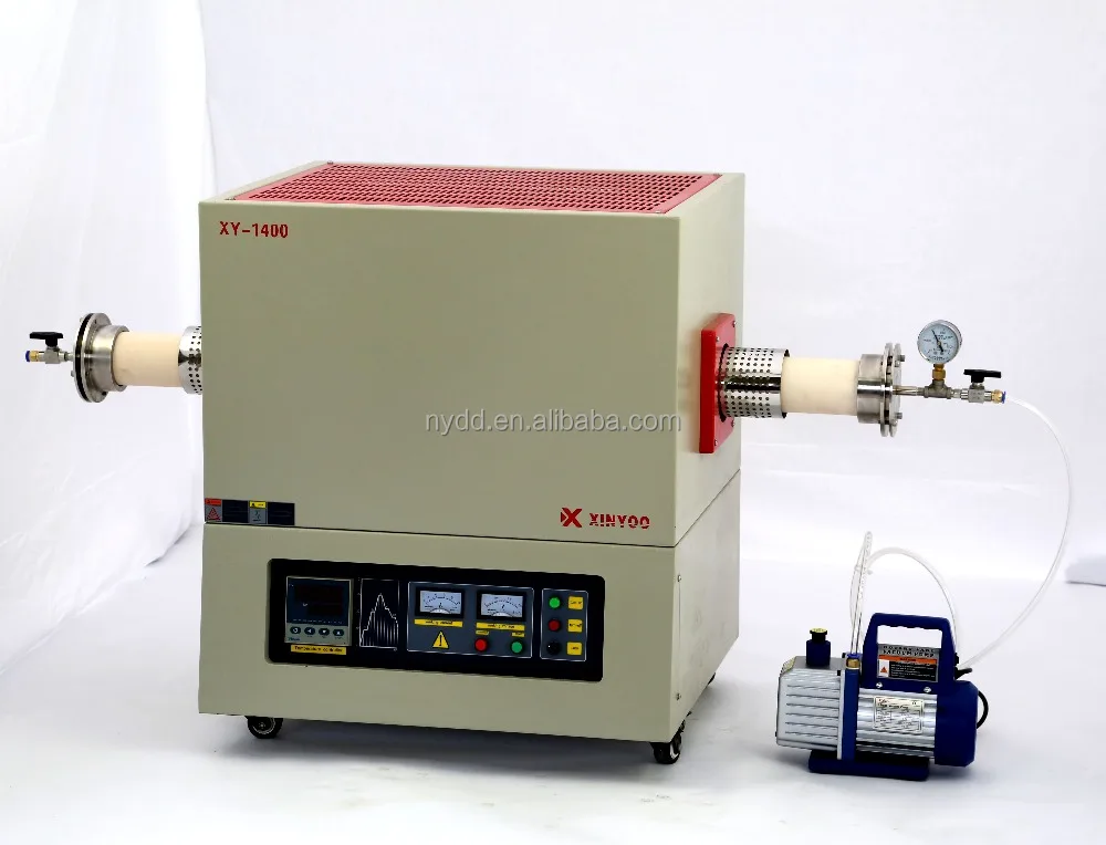 1700 Deg. Horizontal Vacuum Tube Furnace Used For Laboratory Pyrolysis