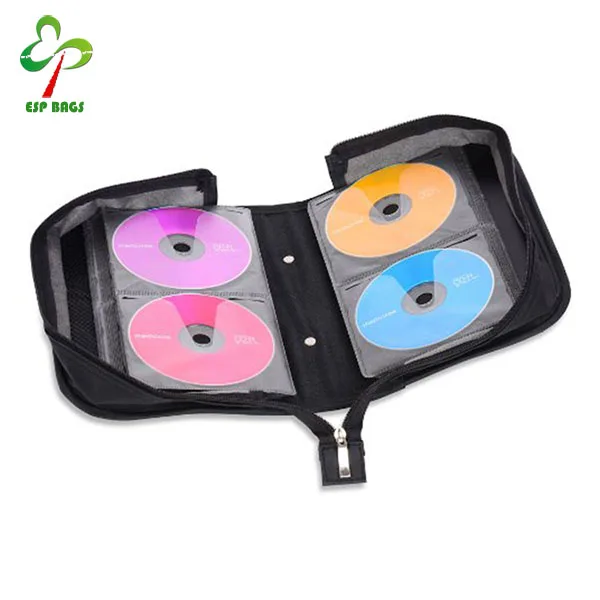 Portable Durable 120 CD DVD Carrying Boxes w Plastic Sleeve, CD DVD Storage Case w Handle for Gift