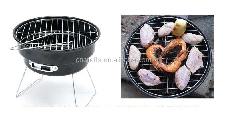 
Mini Charcoal BBQ Grill Outdoor 2-in-1 BBQ Grill / Cooler Combo 