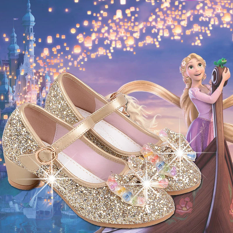 
Custom Logo Girl Princess Frozen Crystal Dress Shoes 