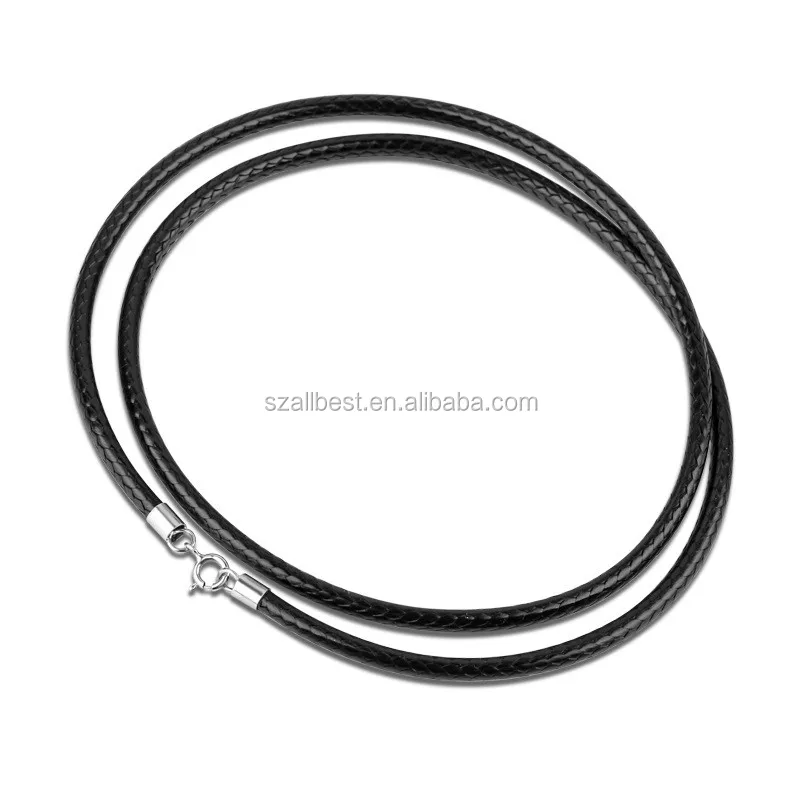simple type Cheap price Wholesale Jewelry cotton wax cord necklace