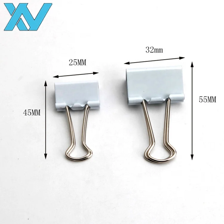 Лидер продаж, рекламные Зажимы для бумаги различных размеров, белые цветные металлические зажимы в форме бульдога