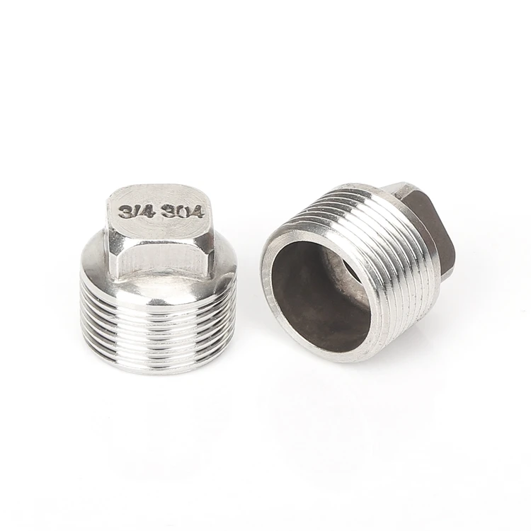 
stainless steel 201 304 pipe fitting SUS male threads hex head plug water plumbing pipe end plug fitting 