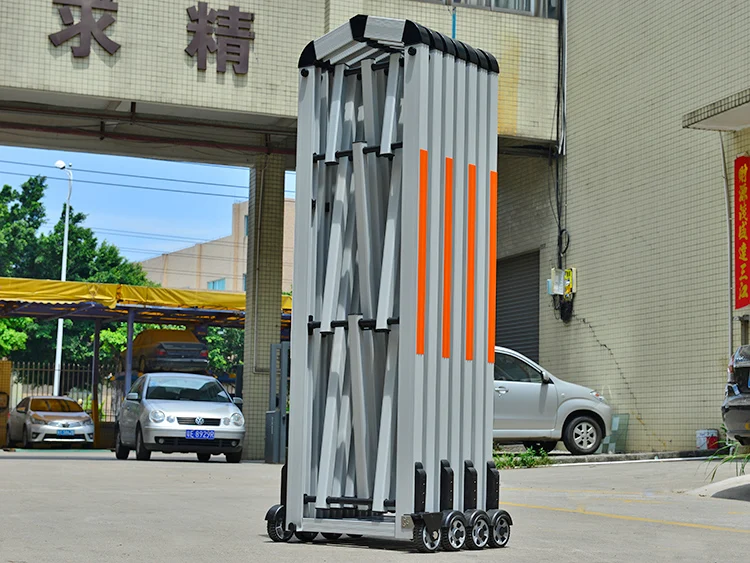 Outdoor retractable fence safety roller barrier traffic