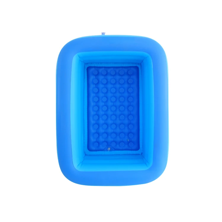 Blow Up Rectangular Kiddie Pool Small Inflatable Swimming Pool for Kids