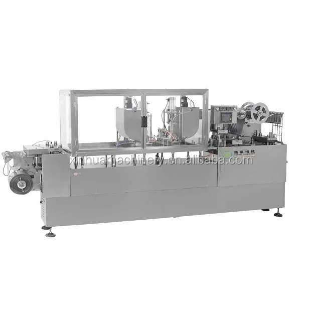 Automatic small ketchup filling sealing thermoforming blister packing machine liquid