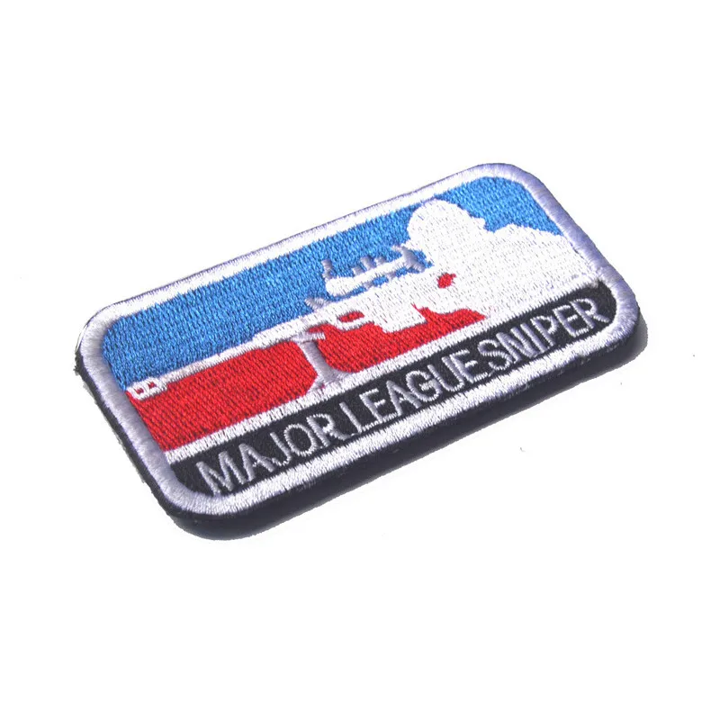 Factory Manufacture Garment Accessories Major League Sniper MLS Tactical Patch Embroidery Badge Patches