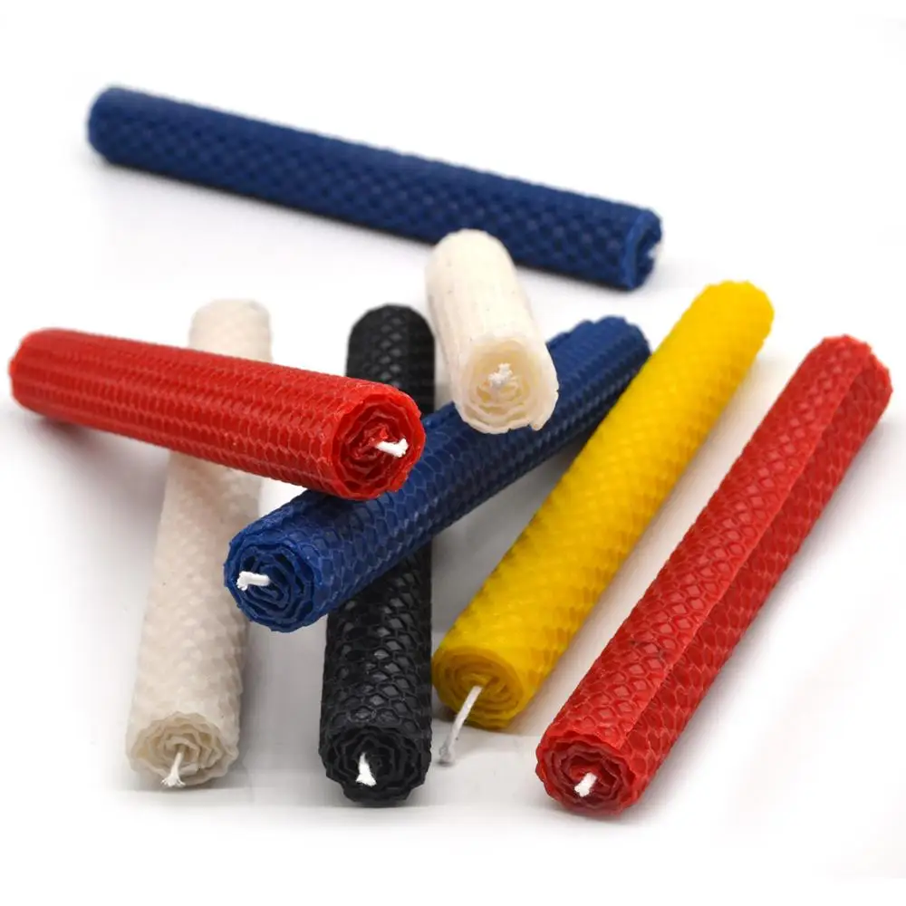 
fancy hand rolled beeswax candles aromatherapy for Hanukkah 