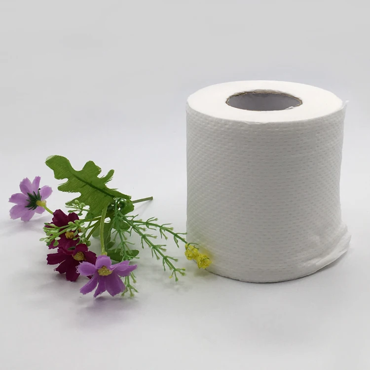 100% Recycle Pulp White Toilet Tissue High Quality Toilet Roll Custom Embossing Toilet Paper