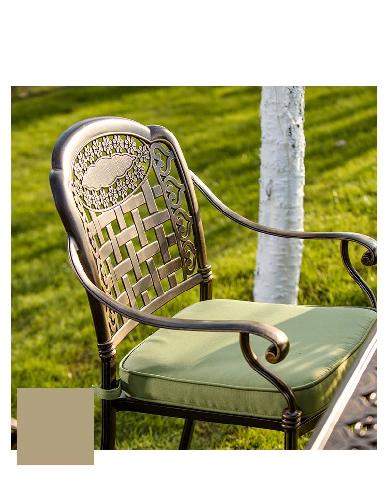 
Outdoor cast aluminum tables and chairs outdoor courtyard tables and chairs iron leisure three to five sets of garden outdoor 