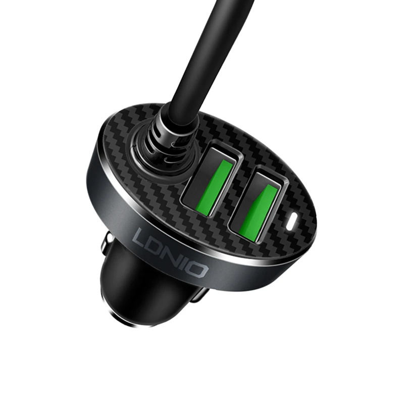 C502 4 USB Port сети 5.1A Электрический автомобильное зарядное устройство для телефона с одним метровый кабель подключения кабеля зарядки