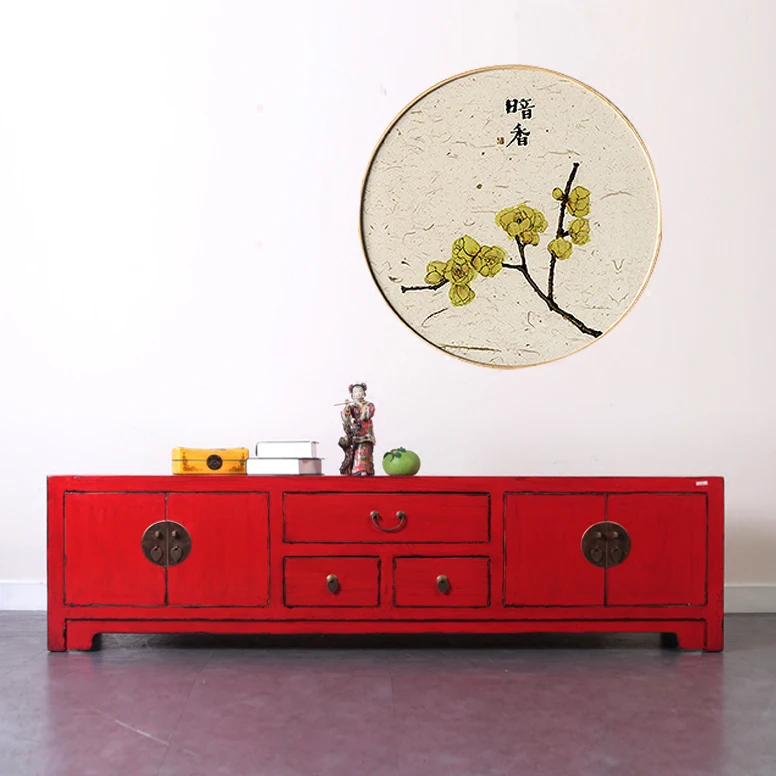
Custom make antique 2 door tall chinese wooden cabinet 
