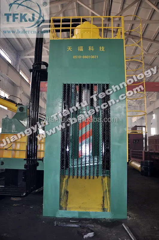 YDJ-6300 automatic feeding scrap metal baling shear for recycling