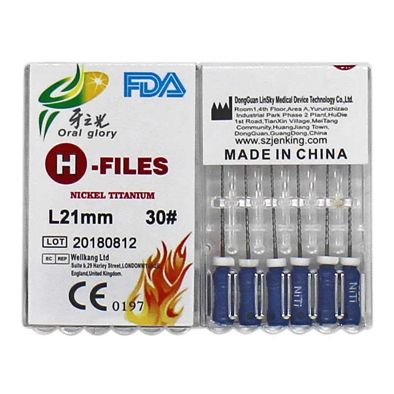 Dental stainless steel K file hand use pro taper NITI H FIles 25MM