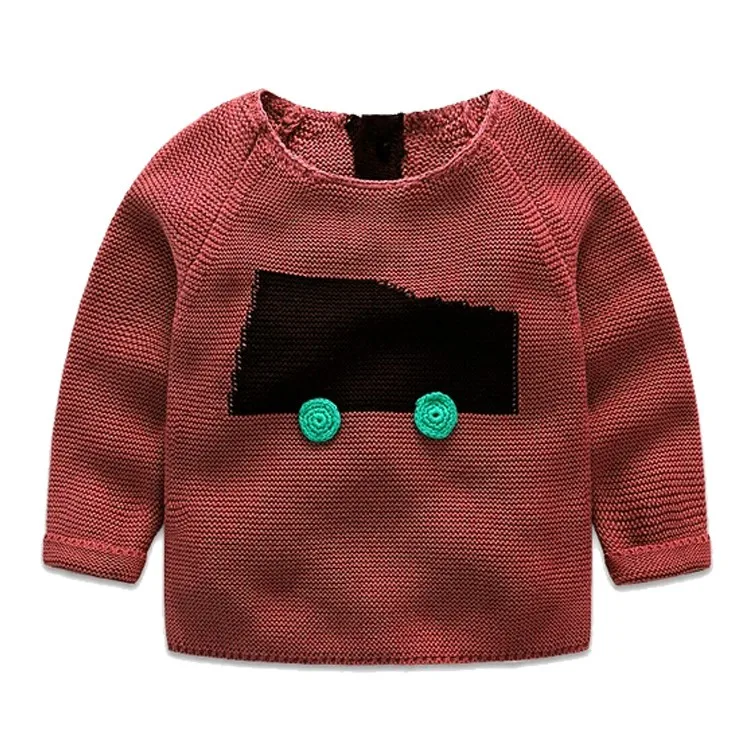 
Factory OEM Popular cotton knitting intarsia baby boy hand embroidery designs child sweater 