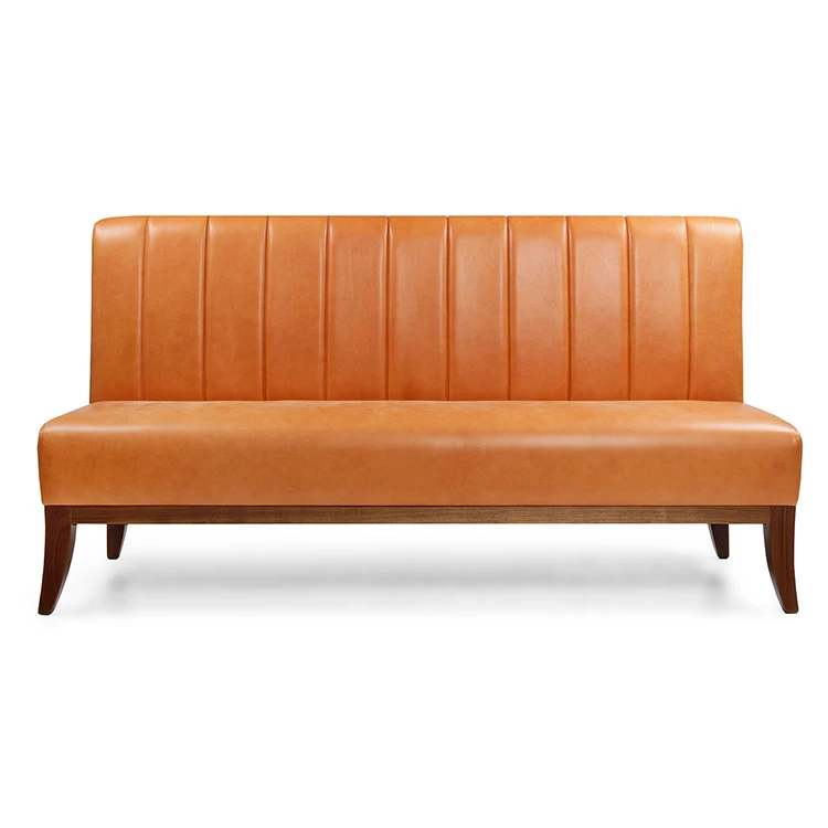 Custom made commercial restaurant sofa wood booth seating