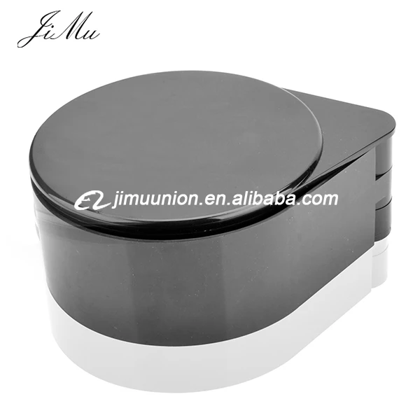 Black Cocktail Margarita Glass Rimmer 3-Tray Bar Sugar and Salt Glass Rimmer