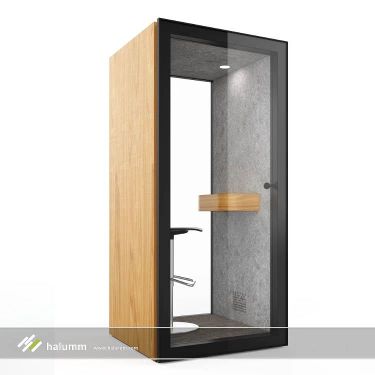 Half Hour Installation Soundproof Metal Telephone Booth Privacy Meeting Booth