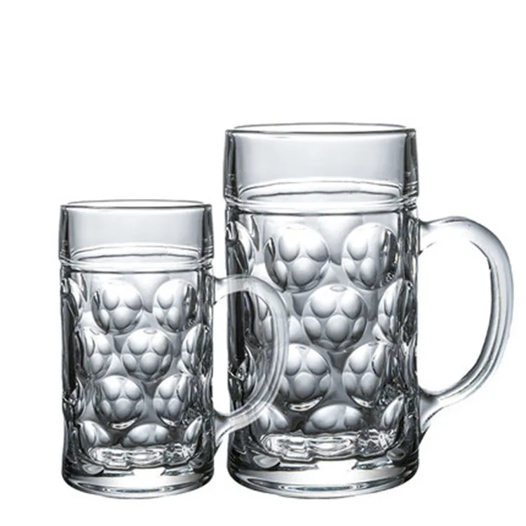 1l beer mug glass 1 liter german  mug glass with handles