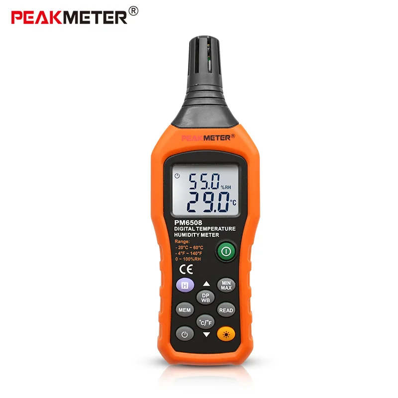 China Ambient Wet Bulb Dew Point Temperature Relative Digital Thermometer Hygrometer PM6508